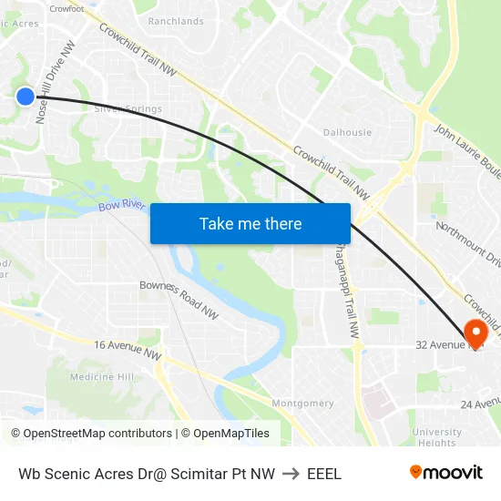 Wb Scenic Acres Dr@ Scimitar Pt NW to EEEL map