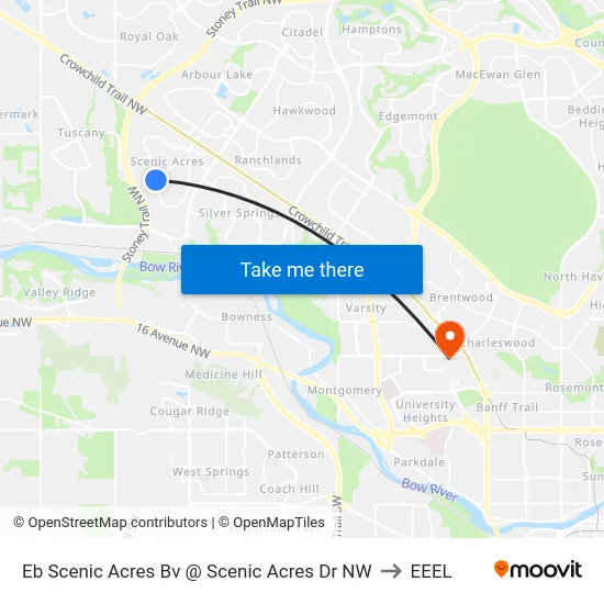 Eb Scenic Acres Bv @ Scenic Acres Dr NW to EEEL map