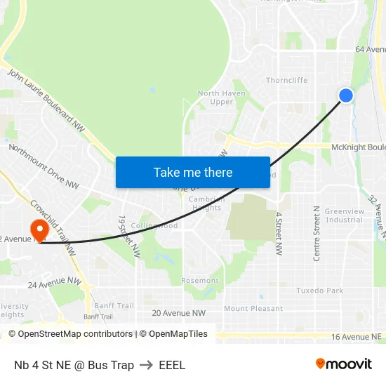 Nb 4 St NE @ Bus Trap to EEEL map