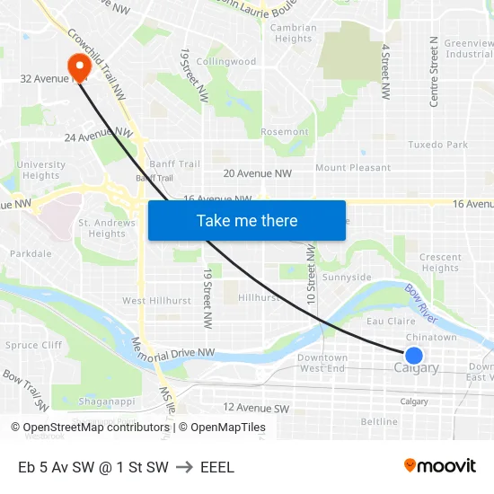 Eb 5 Av SW @ 1 St SW to EEEL map