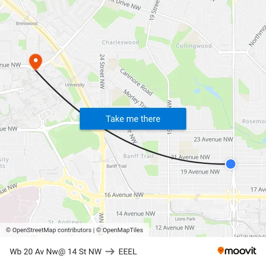 Wb 20 Av Nw@ 14 St NW to EEEL map