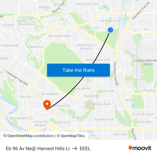 Eb 96 Av Ne@ Harvest Hills Li to EEEL map