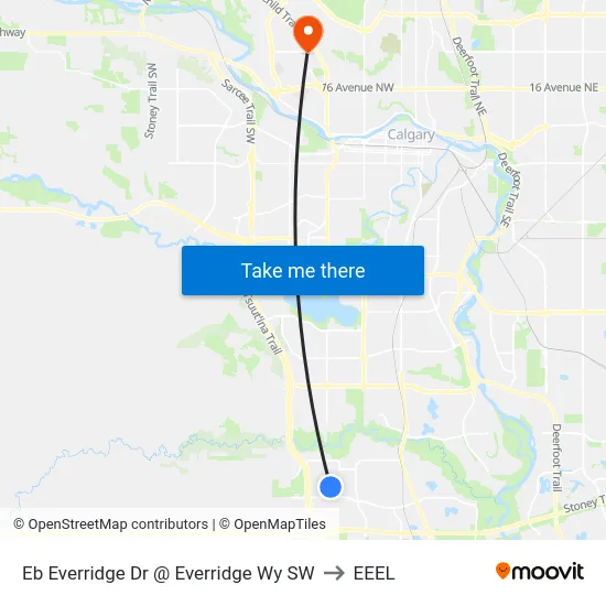 Eb Everridge Dr @ Everridge Wy SW to EEEL map