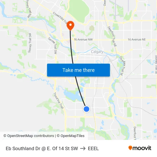 Eb Southland Dr @ E. Of 14 St SW to EEEL map