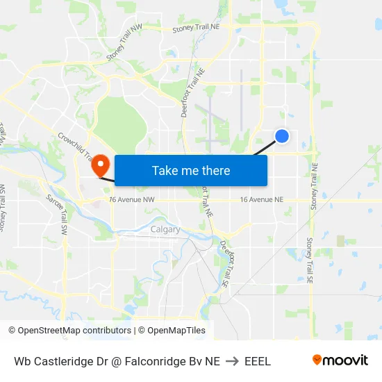 Wb Castleridge Dr @ Falconridge Bv NE to EEEL map