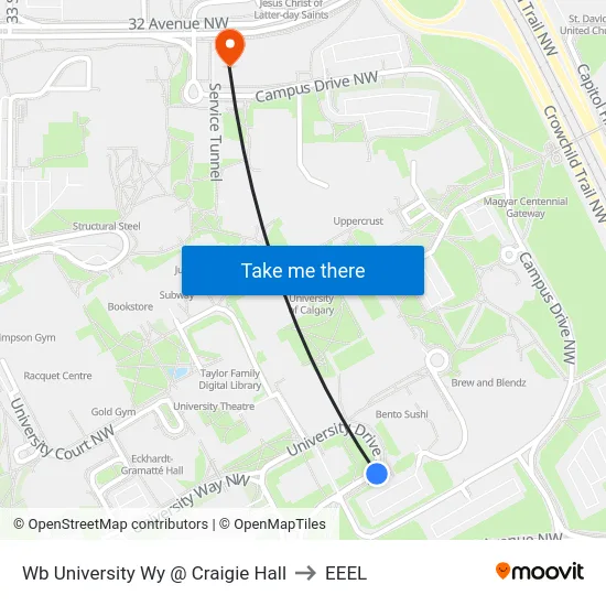 Wb University Wy @ Craigie Hall to EEEL map