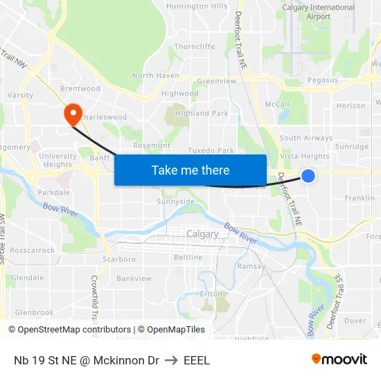 Nb 19 St NE @ Mckinnon Dr to EEEL map