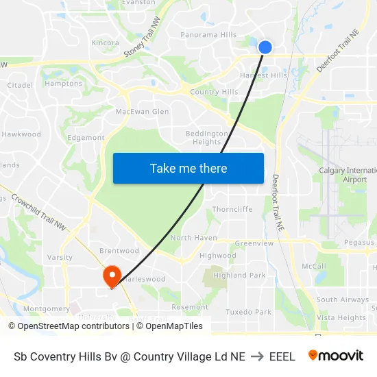 Sb Coventry Hills Bv @ Country Village Ld NE to EEEL map