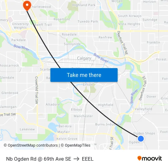 Nb Ogden Rd @ 69th Ave SE to EEEL map