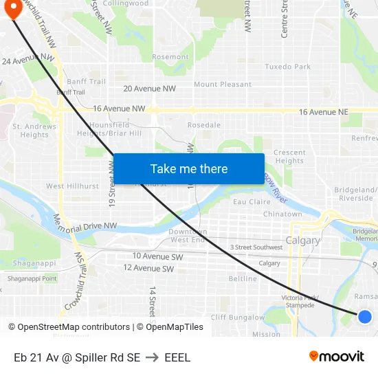 Eb 21 Av @ Spiller Rd SE to EEEL map