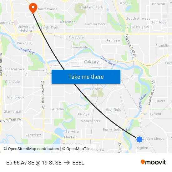 Eb 66 Av SE @ 19 St SE to EEEL map