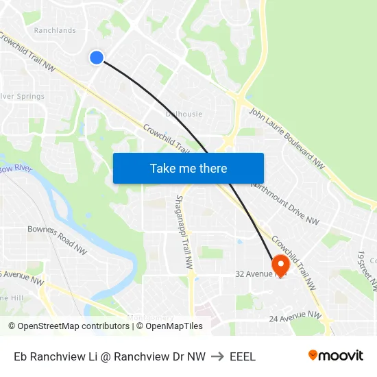 Eb Ranchview Li @ Ranchview Dr NW to EEEL map