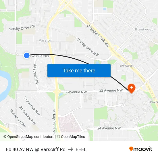 Eb 40 Av NW @ Varscliff Rd to EEEL map
