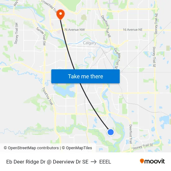 Eb Deer Ridge Dr @ Deerview Dr SE to EEEL map