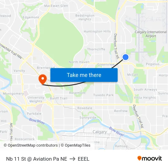 Nb 11 St @ Aviation Pa NE to EEEL map