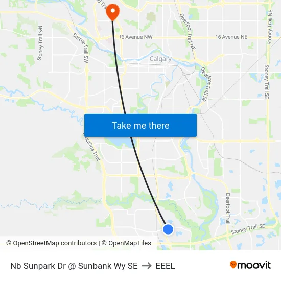 Nb Sunpark Dr @ Sunbank Wy SE to EEEL map