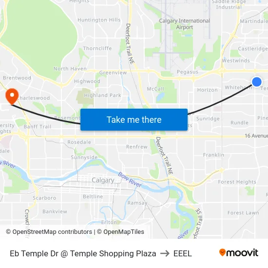 Eb Temple Dr @ Temple Shopping Plaza to EEEL map