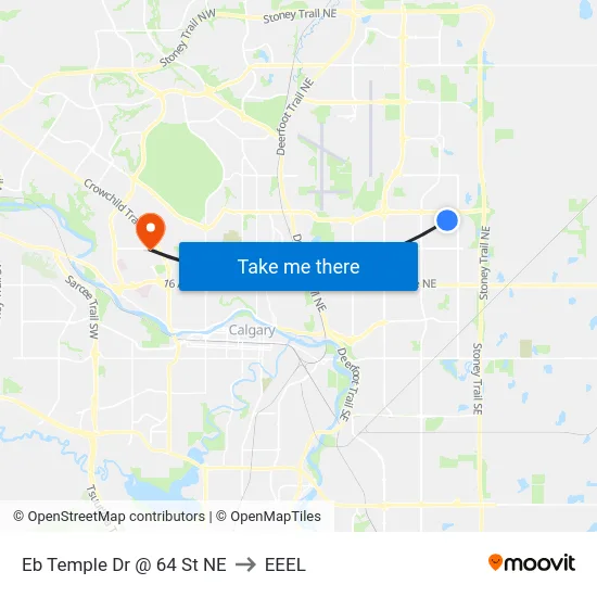 Eb Temple Dr @ 64 St NE to EEEL map