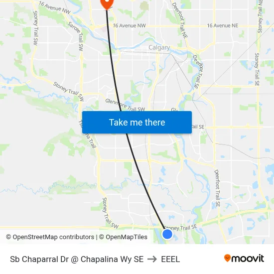 Sb Chaparral Dr @ Chapalina Wy SE to EEEL map