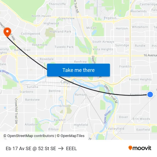 Eb 17 Av SE @ 52 St SE to EEEL map