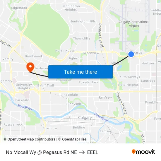 Nb Mccall Wy @ Pegasus Rd NE to EEEL map