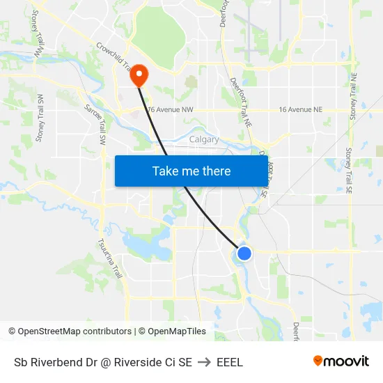 Sb Riverbend Dr @ Riverside Ci SE to EEEL map