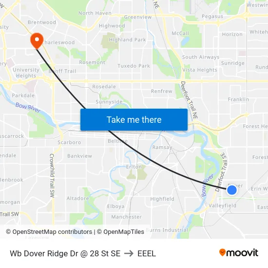 Wb Dover Ridge Dr @ 28 St SE to EEEL map