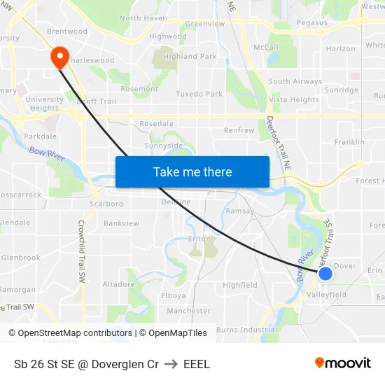 Sb 26 St SE @ Doverglen Cr to EEEL map