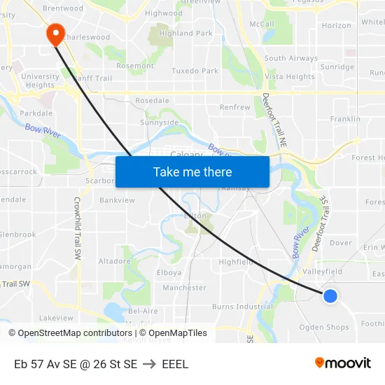 Eb 57 Av SE @ 26 St SE to EEEL map