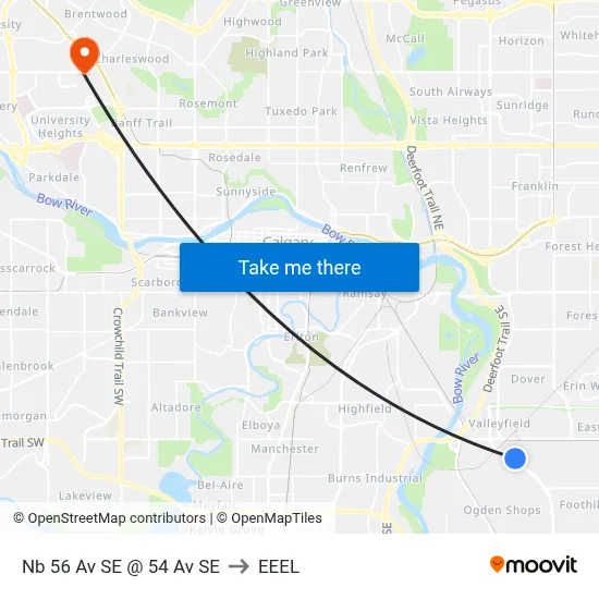Nb 56 Av SE @ 54 Av SE to EEEL map