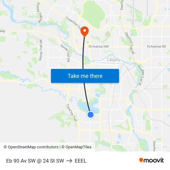 Eb 90 Av SW @ 24 St SW to EEEL map