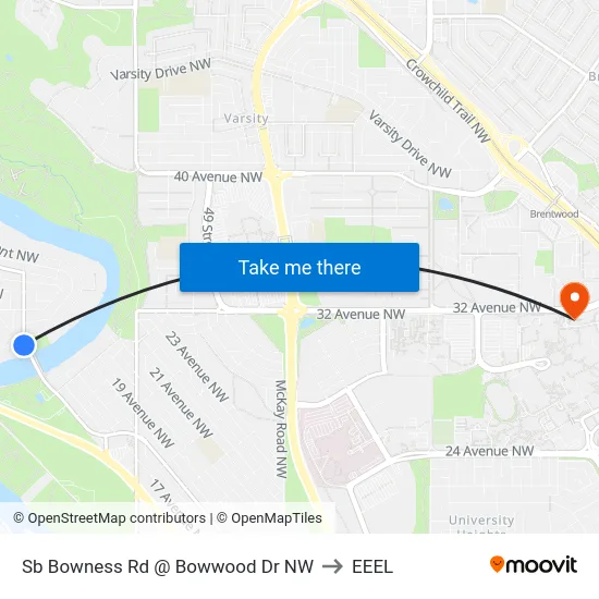 Sb Bowness Rd @ Bowwood Dr NW to EEEL map