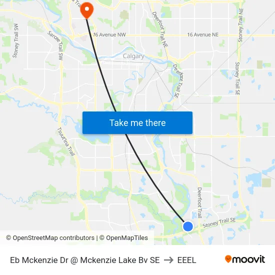 Eb Mckenzie Dr @ Mckenzie Lake Bv SE to EEEL map