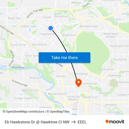 Eb Hawkstone Dr @ Hawktree Cl NW to EEEL map