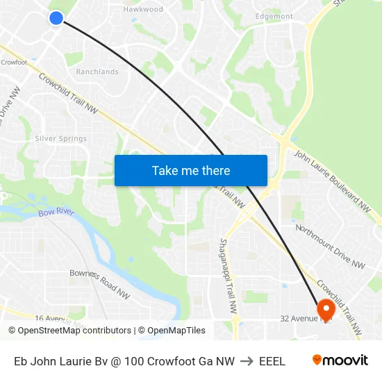 Eb John Laurie Bv @ 100 Crowfoot Ga NW to EEEL map