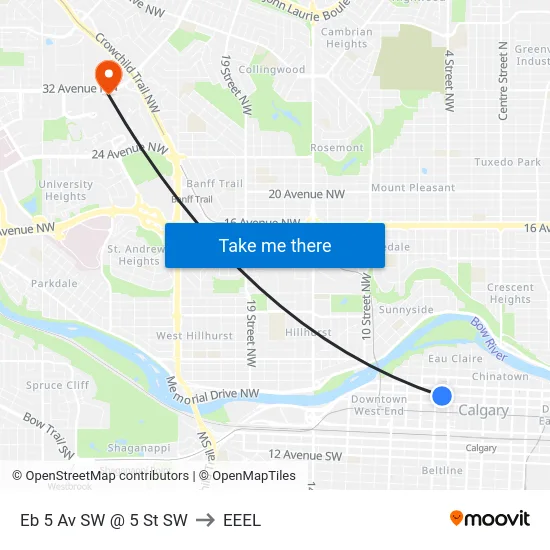 Eb 5 Av SW @ 5 St SW to EEEL map