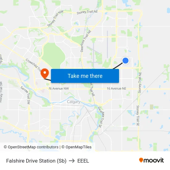 Falshire Drive Station (Sb) to EEEL map