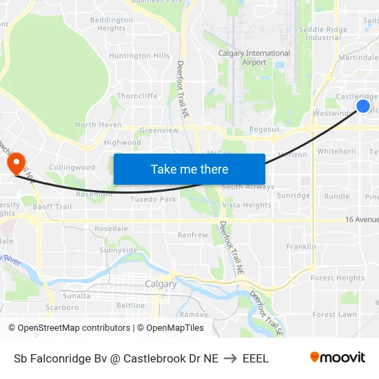 Sb Falconridge Bv @ Castlebrook Dr NE to EEEL map