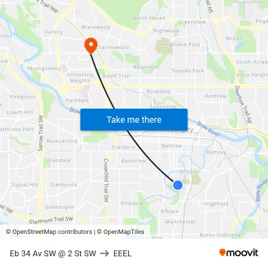 Eb 34 Av SW @ 2 St SW to EEEL map