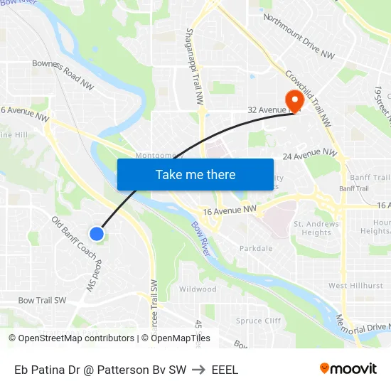 Eb Patina Dr @ Patterson Bv SW to EEEL map