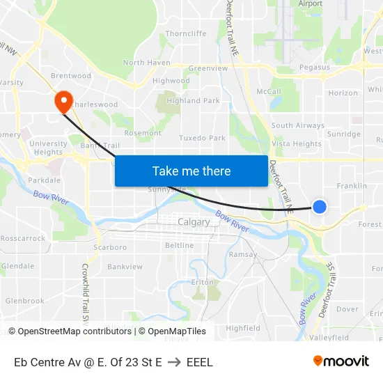 Eb Centre Av @  E. Of 23 St E to EEEL map