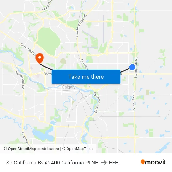 Sb California Bv @ 400 California Pl NE to EEEL map
