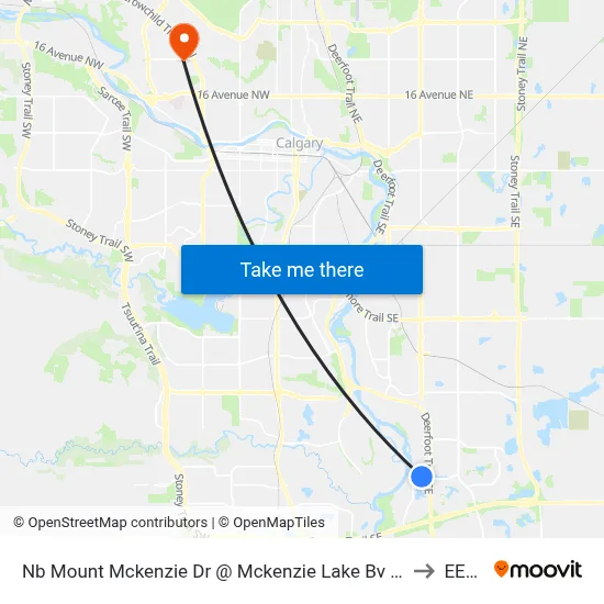 Nb Mount Mckenzie Dr @ Mckenzie Lake Bv SE to EEEL map