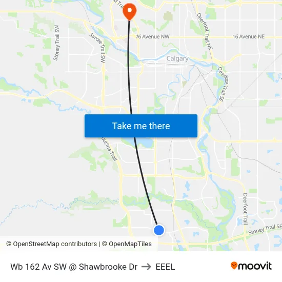 Wb 162 Av SW @ Shawbrooke Dr to EEEL map