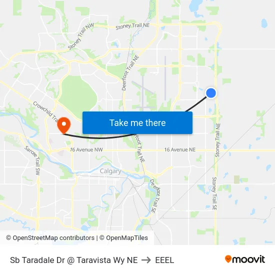 Sb Taradale Dr @ Taravista Wy NE to EEEL map