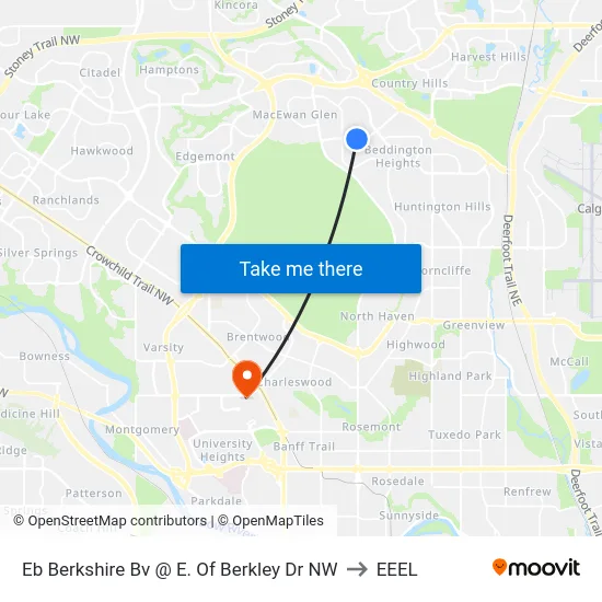 Eb Berkshire Bv @ E. Of Berkley Dr NW to EEEL map