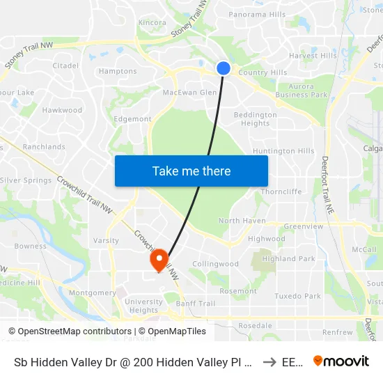Sb Hidden Valley Dr @ 200 Hidden Valley Pl NW to EEEL map