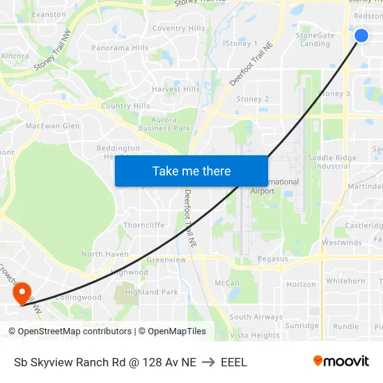 Sb Skyview Ranch Rd @ 128 Av NE to EEEL map