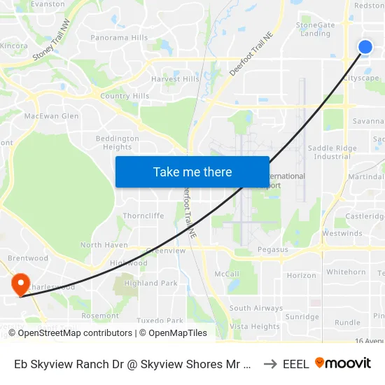 Eb Skyview Ranch Dr @ Skyview Shores Mr NE to EEEL map