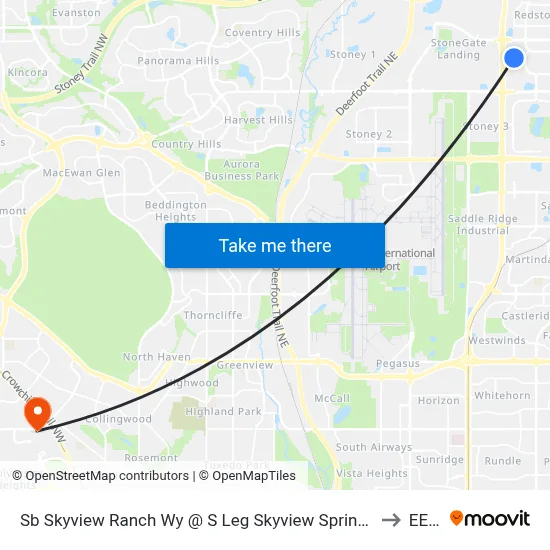 Sb Skyview Ranch Wy @ S Leg Skyview Springs Gd NE to EEEL map